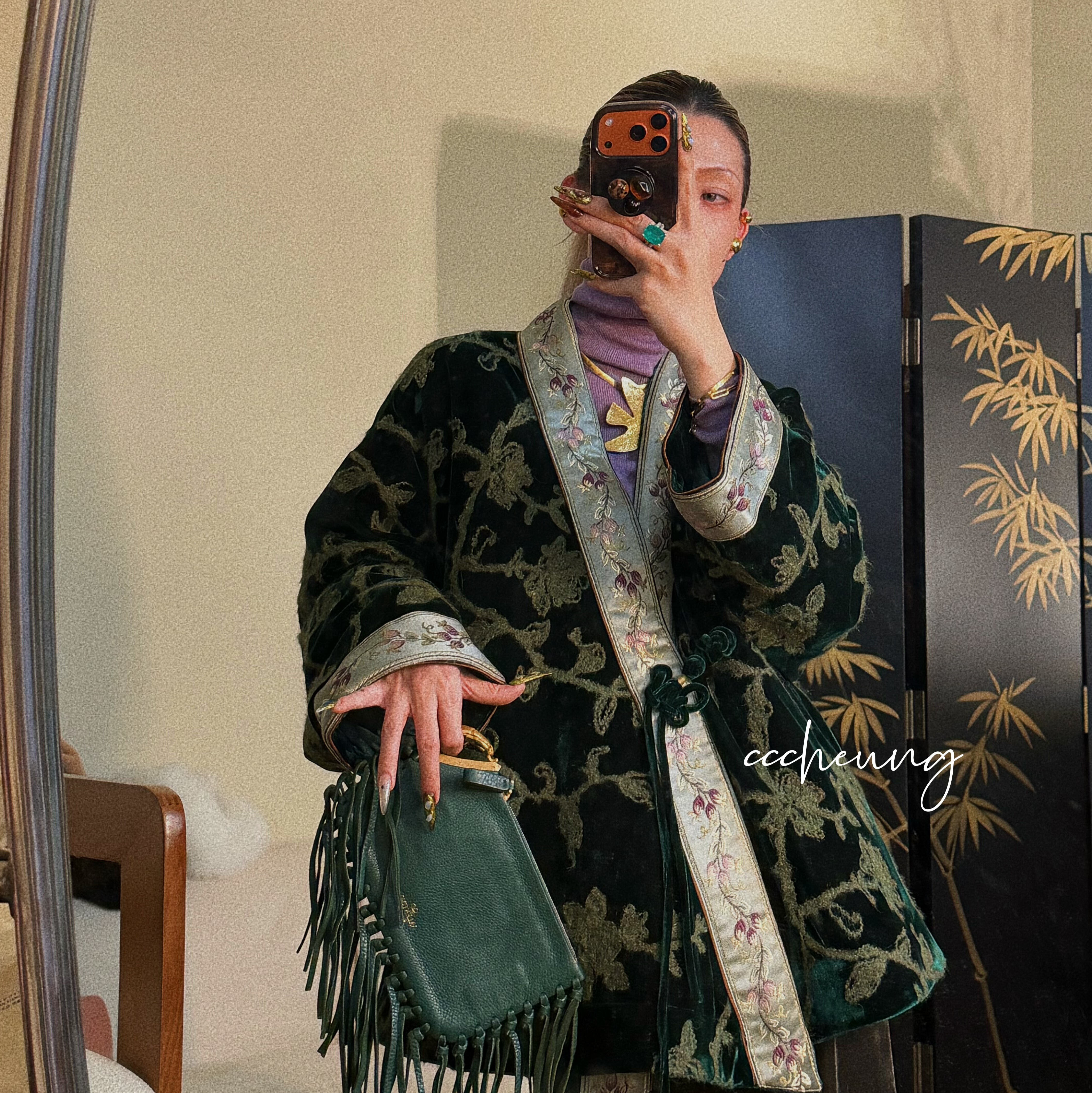 喜一兮中式设计师中国风羽绒服