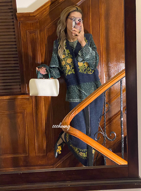 CCCHEUNG 11.21晚8 特卖清仓轻奢纯手工刺绣羊毛毛衣马甲半裙套装