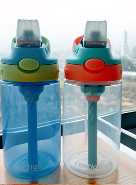 美国Contigo康迪克新款儿童凉水杯 鸭嘴吸管小学生凉水杯 414ML