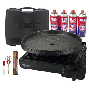 韩国卡式炉烧烤盘防风瓦斯炉户外烤肉自驾野营野炊可携式套装包邮