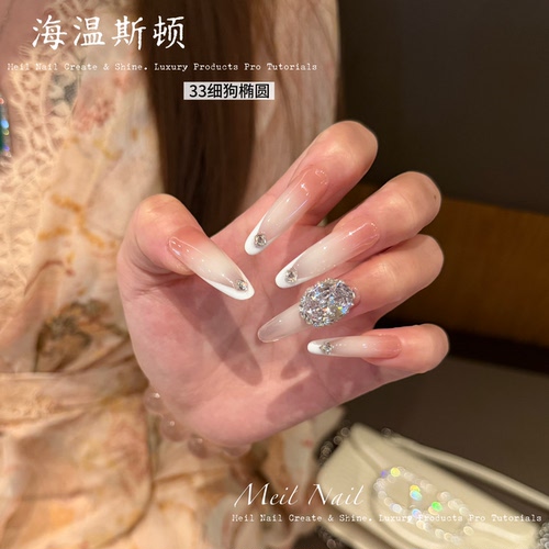 法式大鸽子蛋锆石轻奢穿戴甲