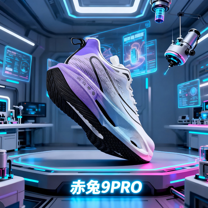 赤兔9pro跑步鞋男童秋冬皮面防水碳板软底减震防滑学生儿童运动鞋