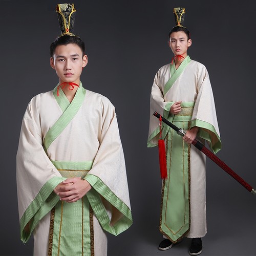 男士民族风黑色舞台直裾侠客服