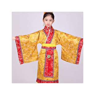 儿童古装汉服晏子使楚少儿秦汉皇帝秦王楚王服装课本话剧演出服饰