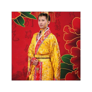 古装汉服男装成人儿童演出服太子服龙袍汉朝皇帝君秦王秦始皇服装