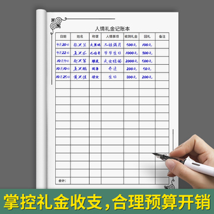 人情往来记账本人情礼金记账本人情记账本礼簿礼单人情世故回礼礼