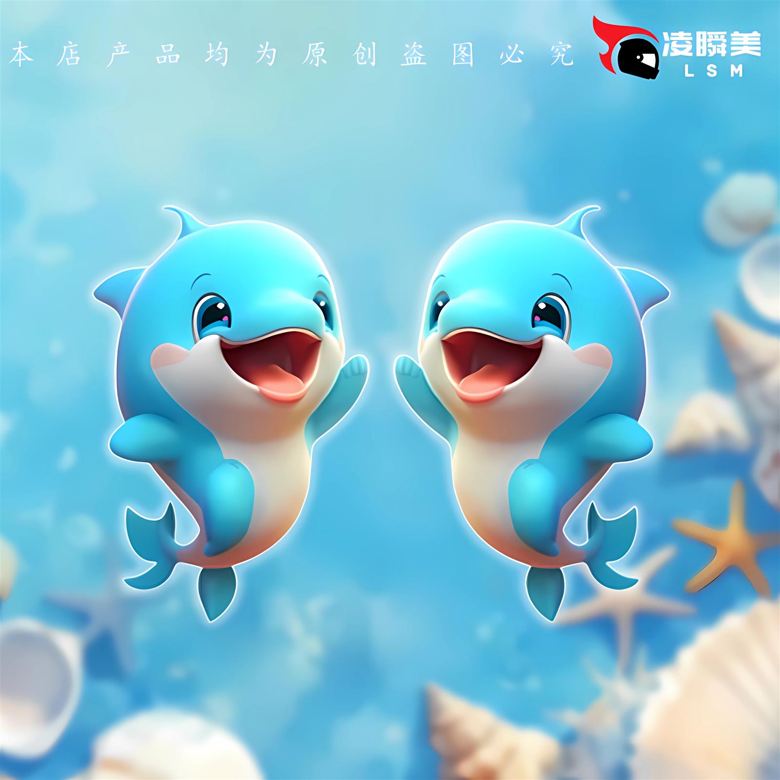 欢乐小海豚汽车车贴电脑机箱电动摩托车身玻璃划痕遮挡装饰贴C271