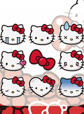 tutu凯蒂猫HelloKitty卡通周边汽车摩托油箱盖车身划痕装饰贴C193