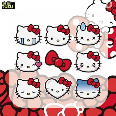tutu凯蒂猫HelloKitty卡通周边汽车摩托油箱盖车身划痕装饰贴C193