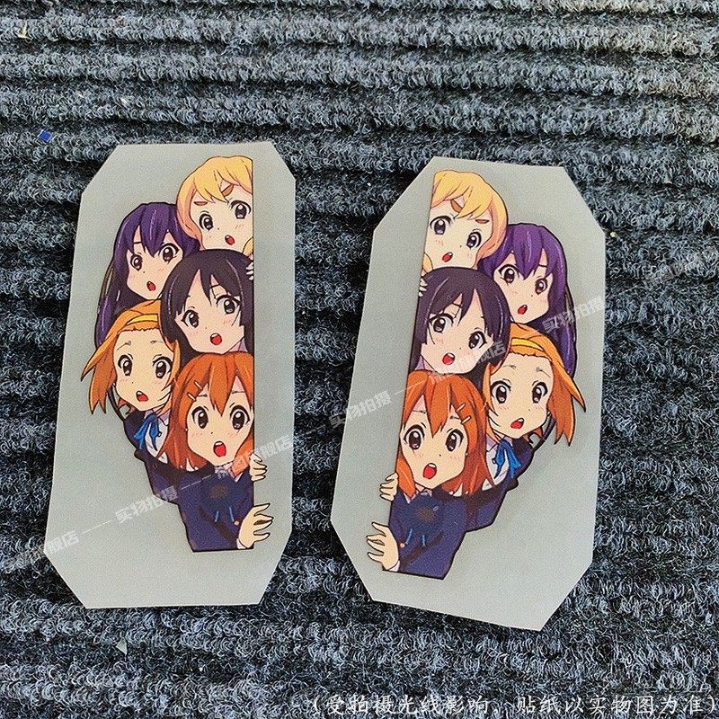 轻音少女KON动漫周边卡通汽车摩托车电动车划痕遮挡车贴纸C150