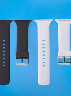 38/42/49mm表盘通用苹果铁扣硅胶表带适配iwatch华强北及儿童手表