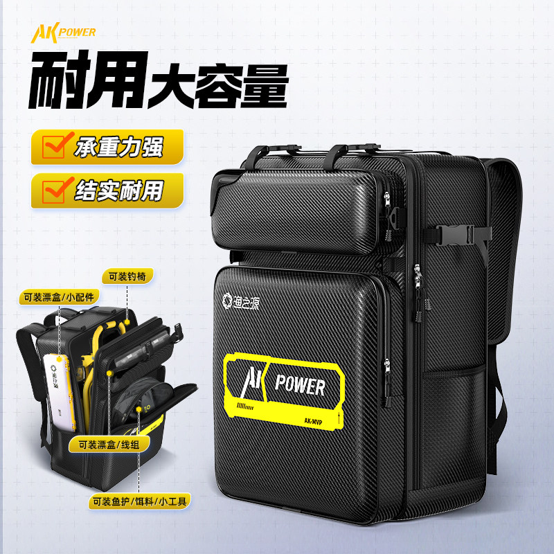 渔之源多功能大容量防水鱼具包图片