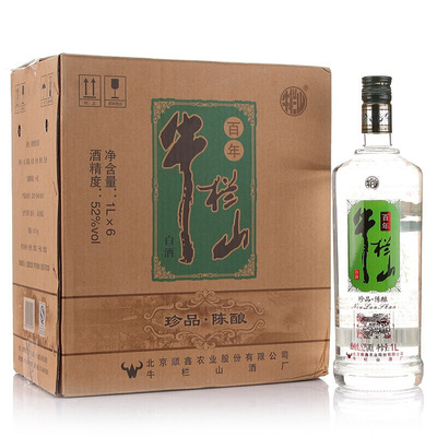 牛栏山二锅头陈酿1l高度白酒