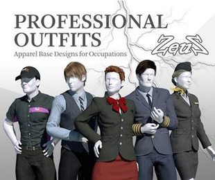 iclone衣服character creator专业角色衣服含西装等多种职业服装