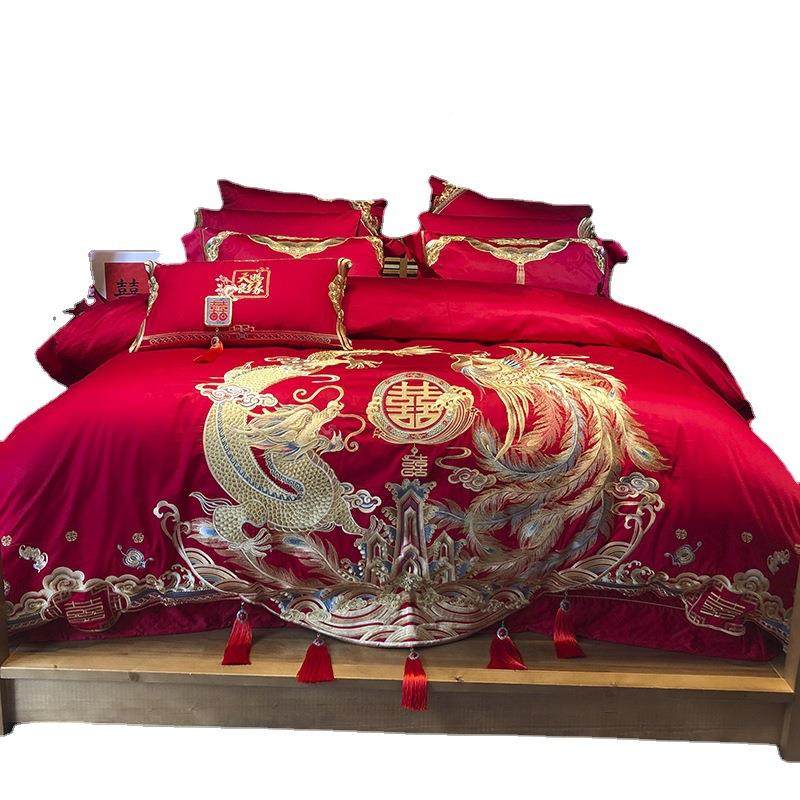 婚庆家纺结婚件凤套备婚床上用贡品缎提花龙刺四绣十H1100件套,床上用品,婚庆床品套件,淘宝优惠券,粉丝福利购,淘宝优惠卷