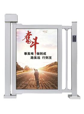 电动门人行MLC通道小不锈钢小门门广告门小区单平推禁位广告门