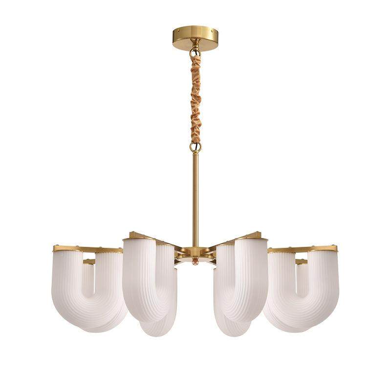 厅法式中古奶油风客意U形计吊灯北欧现代创设521师餐厅卧室民宿灯,家装灯饰光源,智能吊灯,淘宝优惠券,粉丝福利购,淘宝优惠卷