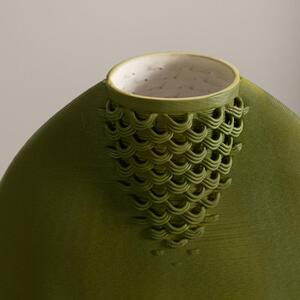 艺子瓶代轻奢家居装饰品客厅插花日式绿色现3打印陶贝瓷花瓶CJF-2
