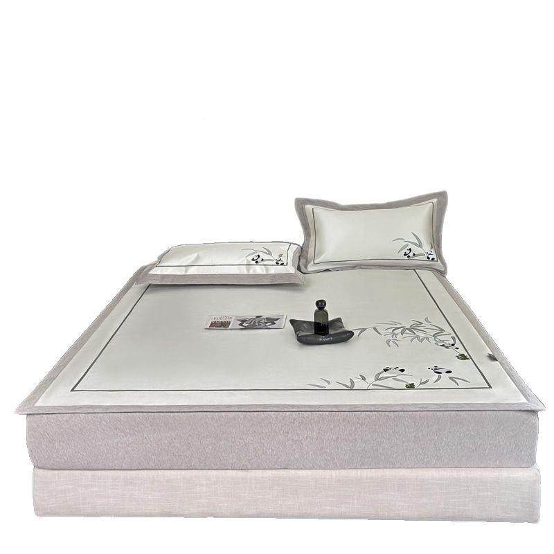 夏季卡通国BX250409风冰丝凉席三件床笠平席款套绣刺猫可爱熊可水,床上用品,冰丝席,淘宝优惠券,粉丝福利购,淘宝优惠卷