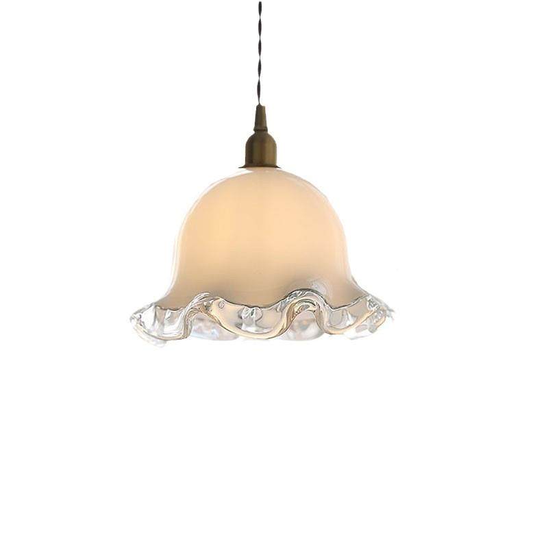 法式复古花苞小吊灯中古璃白玻璃餐吧奶台71716飘窗厅阳台床头灯,家装灯饰光源,智能吊灯,淘宝优惠券,粉丝福利购,淘宝优惠卷