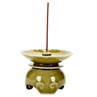 青瓷祥云香插家式用香熏道摆件茶创室意家居中香器PYQ礼盒套线装