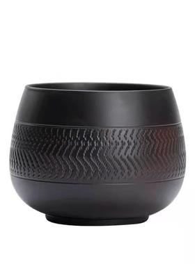 紫陶茶用洗浮雕复20220311古日陶瓷水盂黑式陶高档量大容家渣缸