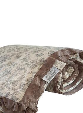 法古碎花YM202412全棉双层式复纱双软人棉花被芯柔裸睡被蕾丝花边