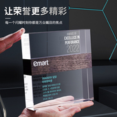 奖杯定制高档大气水晶奖牌创意授权牌员工颁奖纪念品免费刻字定做