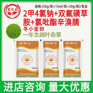 美丰闲麦双氟磺草胺氯吡酯辛溴腈2甲4氯钠小麦田阔叶杂草除草剂