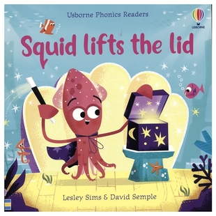 Usborne Squid Lifts the Lid 尤斯伯恩 乌贼揭开盖子 自然拼读故事绘本 亲子读物 英语早教启蒙 英文原版进口儿童图书