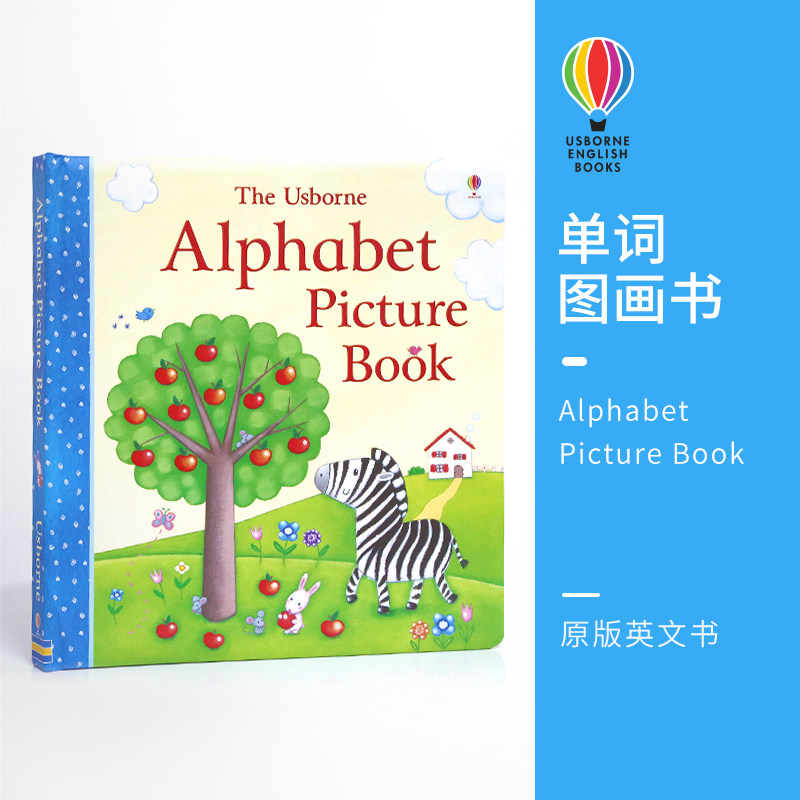 Usborne原版英文 Alphabet Picture Book单词图画书尤斯伯恩图书英国进口单词书日常词汇英语绘本书籍儿童早教读物2+岁_虎窝淘
