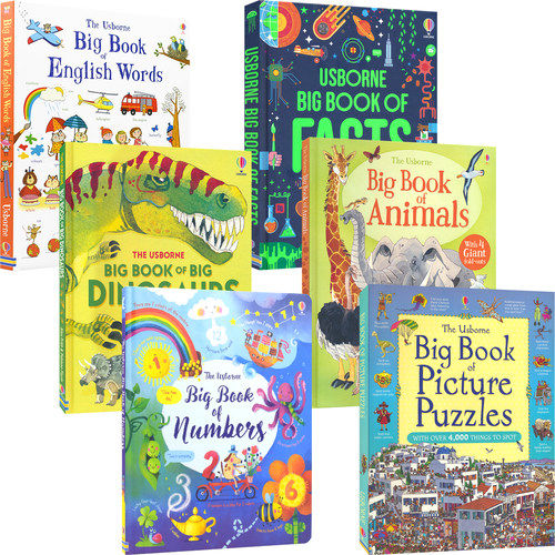 The Usborne Big Book of English Words Dinosaurs Animals Numbers Facts 尤斯伯恩大书系列 词汇 恐龙 数字 动物 事实 英文原版