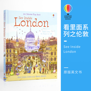 Usborne See 英文原版 尤斯伯恩 5岁 少儿科普书 London 小学生课外阅读 百科读物 Inside 看里面伦敦 立体翻翻书 进口图书