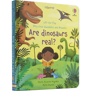 Usborne LTF Very First Question&Answers Are Dinosaurs Real 尤斯伯恩 幼儿问答系列 恐龙真的存在吗 翻翻书 百科知识 英文原版
