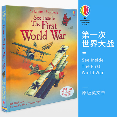 Usborne 原版英文 See Inside The First World War看里面系列之一战 儿童百科翻翻书立体书童书英语早教6-12岁