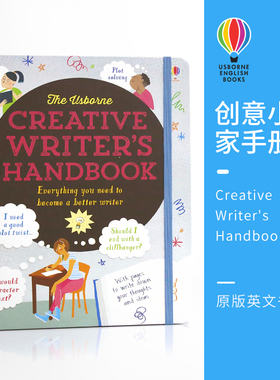 Usborne Creative writer's handbook 尤斯伯恩 创意小作家手册 英文单词 幼儿早教 启蒙绘本 纸板书 8+  英文原版进口读物