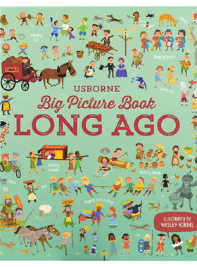 Usborne Big Picture Book Long Ago 尤斯伯恩 大画册 很久很久以前 儿童英语读物3-6岁 历史绘本维京罗马史诗 英文原版进口图书