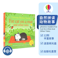 Usborne Phonics Stories Fat Cat On A Mat And Other Tales 尤斯伯恩旗舰店 儿童自然拼读 动物故事 亲子阅读 英文原版进口图书