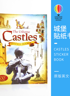 Usborne Castles Sticker Book 尤斯伯恩 城堡贴纸书 幼儿兴趣启蒙 益智活动 亲子互动 小学课外读物 6+ 英文原版进口图书