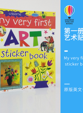 Usborne 贴纸书My very first art sticker book 第一册艺术原版英文尤斯伯恩图书原版进口英语绘本单词幼儿早教英语启蒙绘本4+