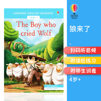 Usborne 原版英文 English Readers Level 1 The Boy Who Cried Wolf 狼来了 童话故事尤斯伯恩图书英语分级读物学习单词