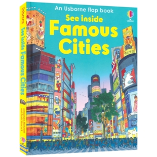 Famous Cities 英文原版 See 进口图书 纸板翻翻书 Inside 著名城市 Usborne 尤斯伯恩看里面系列