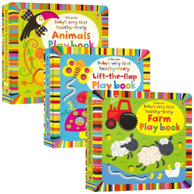 Usborne Baby's Very First Touchy-Feely Animal Farm Play Book 触感游戏书 农场 动物 翻翻书洞洞书 幼儿纸板启蒙 英文原版图书