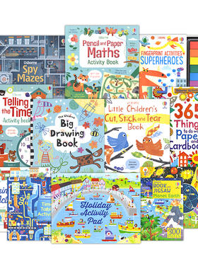 Usborne Activity Books Stickers 尤斯伯恩益智游戏活动贴纸书 科普百科 科学实验 艺术启蒙 数学英语读物 英文原版进口儿童图书