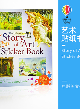 Usborne Story of Art Sticker Book 尤斯伯恩 艺术贴纸书 英语益智活动书 单词学习 幼儿早教 英语启蒙绘本6+ 英文原版进口