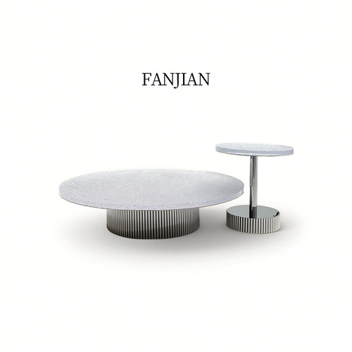 意式极简CC圆形组合茶几