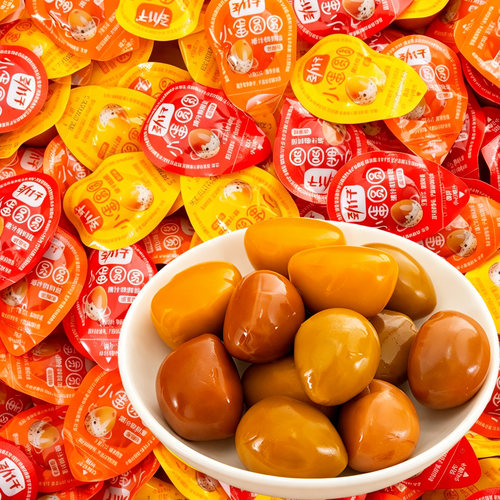劲仔鹌鹑蛋小蛋圆圆卤蛋盐焗香辣即食去壳鸟蛋独立小包装网红爆款