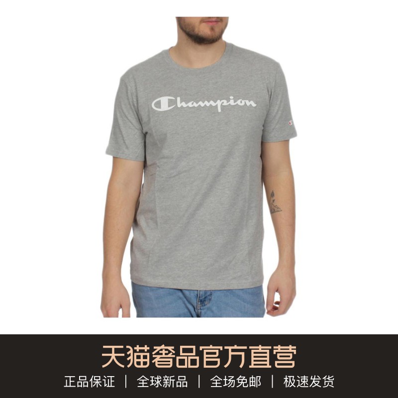 CHAMPION 男士灰色棉质圆领T恤11-02新券