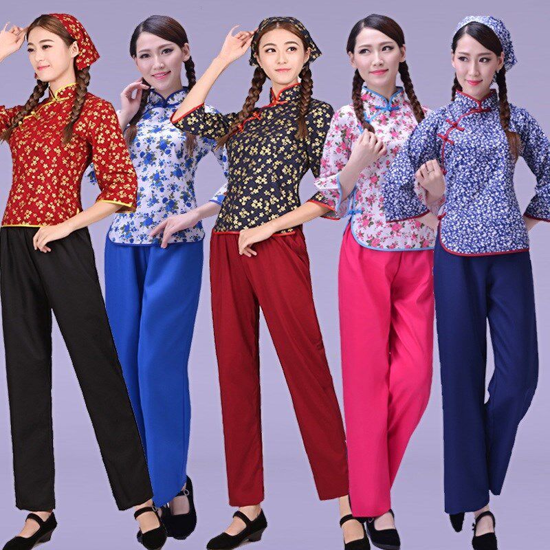 村姑演出服采茶女围裙头巾舞蹈服阿庆嫂碎花成人中老年广场秧歌服|msdalam kategori Butik wanita / wanita, pakaian/pakaian kebangsaan/peringkat pakaian, pakaian kebangsaan/pakaian - dari Buy2taobao.com untuk memberikan perkhidmatan ejen Taobao profesional membeli