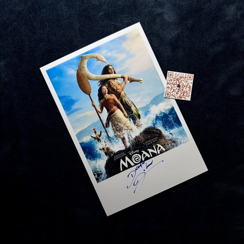 海洋奇缘：启航Moana 道恩强森 Dwayne Johnson 亲笔签名照片